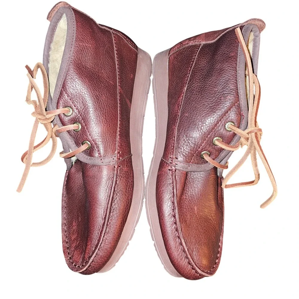 Sperry‎ Top Sider Men's Cordovan Leather Faux Fur Lined Chukka Boots 8.5M